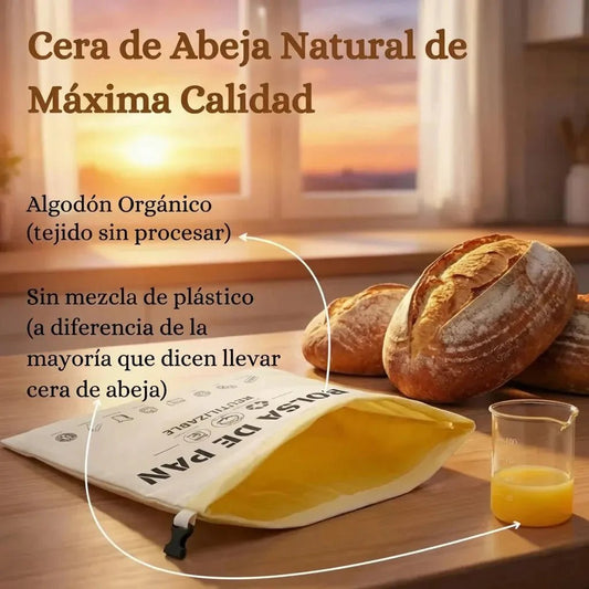 Bolsas de Pan Premium de Algodón 100% y Cera de Abeja - Solvia IT